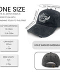 Breathable Men's Baseball Cap With Vented Top Holes For All Day Comfort, Sweat-Wicking, Lightweight Outdoor Hat shown with size guide