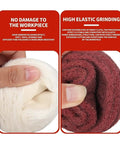 10 Piece Premium Non Woven Abrasive Buffing Wheel Set With 1/4 Inch Shank featuring soft white and red high elastic buffing materials.