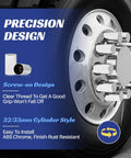 Precision design 60Pcs 33mm Lug Nut Covers Chrome for Semi Trucks, wheel with ABS plastic and rust-resistant screw-on caps.