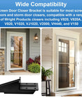 Rock Solid Door Jamb Replacement Bracket compatible with lanai screen enclosures, showing heavy duty black mounting hardware.