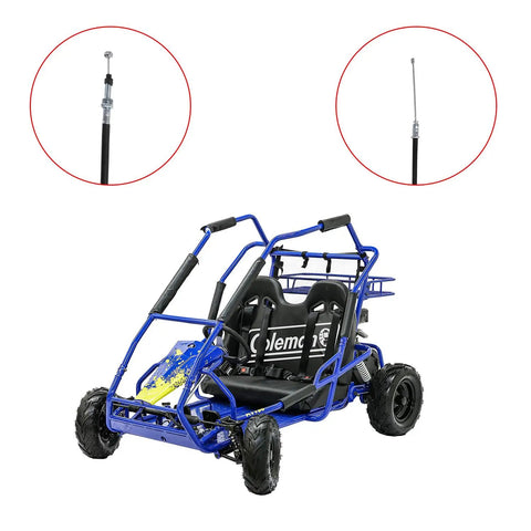 84 Inch Throttle Cable Replacement For Coleman KT196 CK196 And Hisun HS200GK Go Karts Fits 196cc 200cc 212cc Engines 6.5hp shown with go-kart