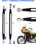 Aftermarket Shift Linkage Replacement For Harley Davidson 1986 2024 Street Glide Electra Glide Road King Road Glide Softail, 12-13 in black