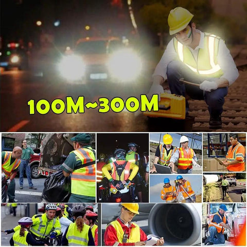 Fresh High Visibility Safety Vest With Custom Logo Design And Front Zipper Featuring Glow In The Dark Reflective Tape For Construction Job Sites And Road Crews worn by workers in various environments.