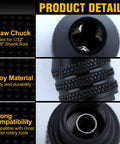 3 jaw chuck and alloy material details of Keyless Rotary Drill Chuck Collet Set for 0.5 to 3.2 mm Shank Includes 10 Brass Collets Quick Change Nut Kit