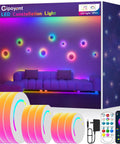 Smart 9 Piece LED DIY Constellation Light Kit With RGB Color Changing, Music Sync, App And Remote Control, ambient room display