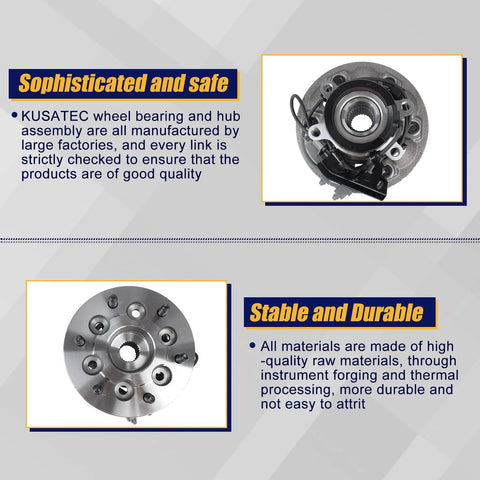 Front Left Wheel Bearing And Hub Assembly For 2004-2008 Chevy Colorado And 2004-2008 GMC Canyon, 6 Lug Bolts With ABS