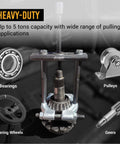 12-Piece 5-Ton Bearing Removal Tool Kit With 30-75mm Splitter And Puller Set features in heavy-duty application image