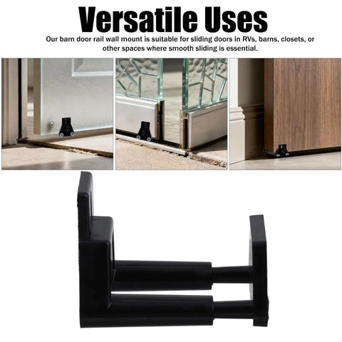 Two Pack Sliding Barn Door Floor Guides For Bottom Track Adjustable Roller With Screws And Expansion Tubes