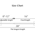 Size chart for Magnetic Curtain Rod Set For Metal Doors And Steel Surfaces One Half Inch Diameter Tool Free Install Adjustable