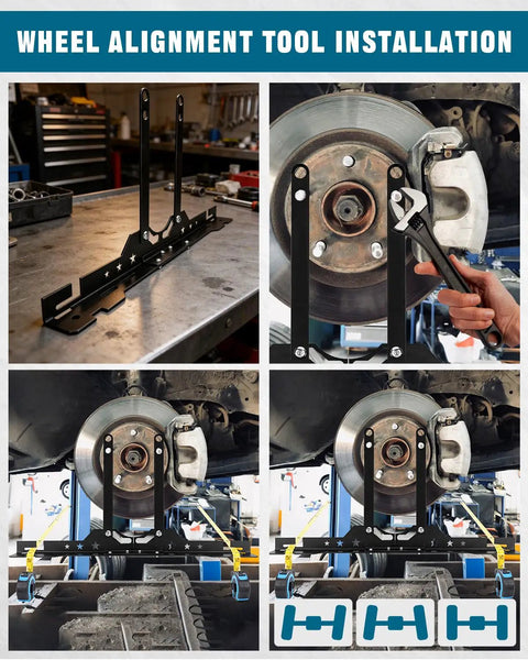 Precision Wheel Alignment Tool Kit With Toe Plates For Cars Trucks Suvs Straighten Out Your Rig Nail Toe In Settings Slash Tire Wear And Roll Smooth Any Weekend Run