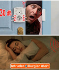 3 Pack Door Alarms With Delay When Left Open 130 dB Window Break Sliding Siren Vibration Detect Sensor For Your Home Pad Security Keypad Intruder Entry Alert And Pool Alarm For Kids Safety on door and bedroom scene