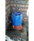 Installed Micro Hydroelectric Generator 1500W 220V Water Turbine For Outdoors Off Grid Power with blue and red shell