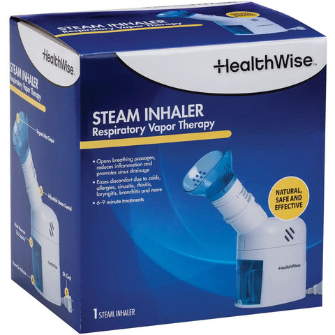 Box of All In One Steam Inhaler And Facial Steamer For Respiratory Relief From Sinus Pressure, Congestion, Colds And Cough Relief, Hot Steam Inhalation Therapy For Laryngitis And Bronchitis, Includes Mask For Cleansing And FSA Eligible