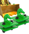 2 Pack 3 By 8 Inch Tractor Bucket Grab Hooks Grade 70 Forged Steel Bolt On Grab Hooks With Backer Plate Heavy Duty Tow Hook Green