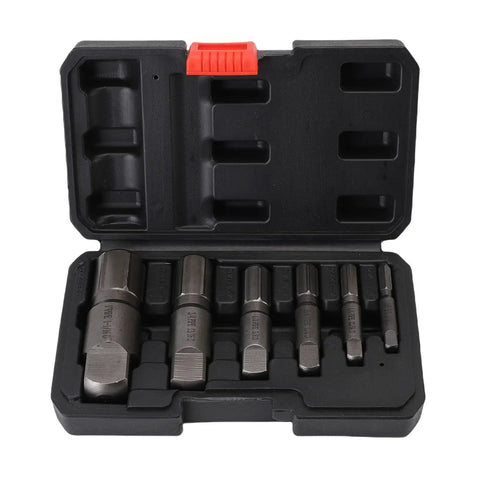 Premium Heavy Duty Pipe Extractor Tool Set For 1/8 In To 1 Inch Pipes, Professional Broken Screw Removal Kit With Steel Bits For Schedule 40 And 80 Plumbing Repairs That Actually Get The Job Done Right, open case
