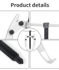 Close-up details of Beefed Up 2 Jaw Gear Puller Set 2.5 Inch Universal Bearing Extractor Tool 65mm Reach High Carbon Steel Puller
