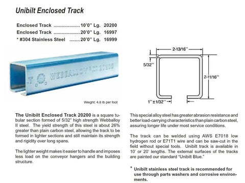 Enclosed Track System Overhead Trolley Conveyor For Farm And Industrial Use with Durable Jervis Webb Track and Steel Support