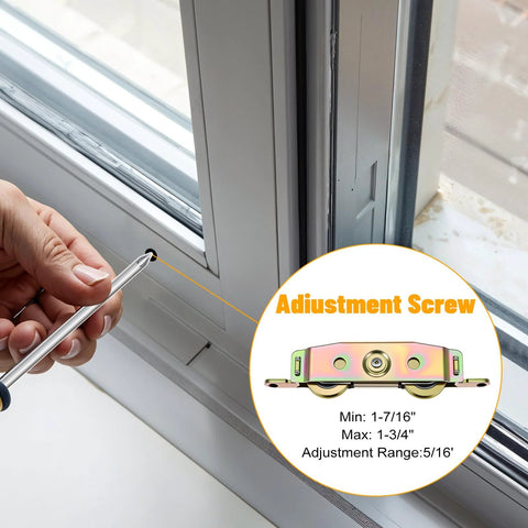 Installing Heavy-Duty Sliding Glass Door Rollers Kit With Ball Bearings For Smooth Movement Zinc Plated Iron Patio Rollers
