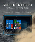 10.1 Inch Rugged Windows 11 Tablet IP68 Waterproof And Drop Resistant With 16Gb Ram 128Gb Storage 10000Mah Battery And Built In Barcode Scanner Is A Hardcore Workhorse That Handles Everything Without Breaking A Sweat, showing screen with water exposure.