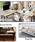 Beast Mode Heavy Duty Metal Drawer Slides With 60kg Load Capacity, Ball Bearing Glide, Adjustable Height, Ultra Smooth Operation, Ideal For Keyboard Trays, Bookshelves, Pianos, Under Desk Trays, metal slides on desk