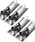 Pro Grade Concrete Knee Board Kit With Stainless Steel Sliders And EVA Knee Pads, 2 Pairs, 28 by 8 inches, top view
