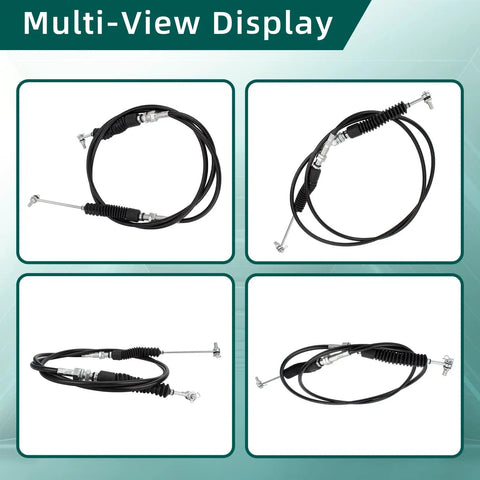 Beefed Up Heavy Duty Gear Selector Shift Cable For Polaris Ranger 400 500 800 2010 2011 2012 2013 2014 Replacement Part 7081753 7081614 High Quality Drive Train Cable, four views