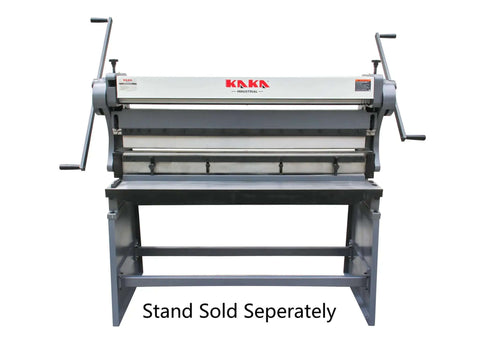 Front view of 52 inch 16 gauge sheet metal shear press brake and slip roll combo 3 in 1 heavy duty workhorse bending machine with back gauge.