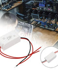 Built Tough AC DC Power Supply Module 5V 1A 5W Step Down Converter mounted in a tech setup with tools and components.