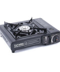 8000 BTU Black Butane Portable Camping Stove With Auto Ignition Includes Carrying Case Great For Camping Or Home Emergency Kit Uses 8 Oz Butane Canisters