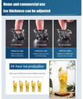 High Octane Countertop Ice Maker Cranks Out Top Shelf Cubes At Record Pace With Up To 25kg Daily Output And Integrated Water Line Hookup For Parties That Never Sleep And Chill Vibes Only, showcasing adjustable ice thickness.