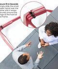 Black Eyeglass Temple Tighteners Pack Of 10 Five Pairs Rubber Grips For Glasses installed on red frame for secure hold