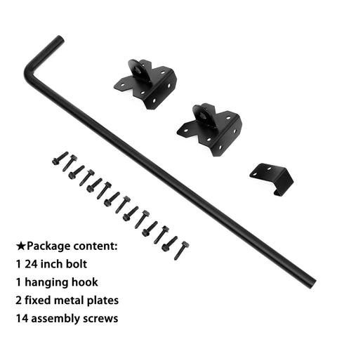 Heavy Duty 24 Inch Cane Bolt Drop Rod Gate Pin For Single Open Doors Built To Last From Steel Construction 1 Pack Locks Or Holds Gate In Open Position Across Wood Metal And Vinyl Gates