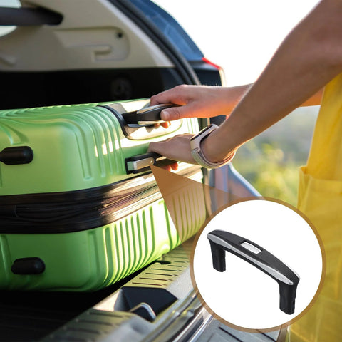 One Piece Luggage Telescopic Handle Replacement For Suitcase Pull Grip Black Six Point One Inch With Six Screws Travel Repair Accessory