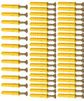 50 Pack M6x40 Self Drilling Expansion Screws Wall Anchors For Drywall Yellow Zinc Plated Carbon Steel Rust Resistant No Prep Install Heavy Duty Mounting Kit For Shelves TV Brackets, yellow anchors with screws
