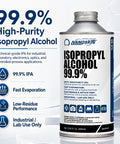 Industrial Grade Isopropyl Alcohol 99.9 percent IPA, Pro Grade Cleaning Solvent for Lab and Industrial Use, Fast Evaporating Low Residue Formula, 13.5 Fl Oz 400 mL, Single Pack can on white background