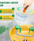 Floor Mounted Eyewash Station With Adjustable Water Flow, Rugged Stainless Steel Emergency Eye Wash in action, yellow basin