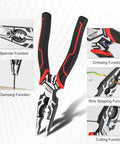 Pro Wire Stripper Tool 8 Inch Multifunctional Linesman Pliers Cable Cutter Wire Strippers Electrical Terminal Crimping Tool