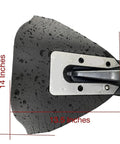 Whale Tail Hydrofoil Stabilizer For Boat Outboards 8 To 40 HP showing size dimensions 14x13.5 inches with bolt-on hardware