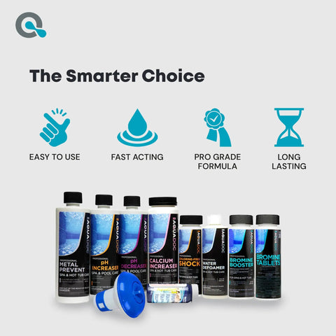 Complete Bromine Spa Starter Kit For Hot Tubs With Bromine Tablets pH Increaser And Decreaser Calcium Booster Chlorine Free Shock