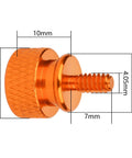 Aluminum Knurled Thumb Screws 20 Pack With Diamond Knurl Head No Tool Needed Hand Tightening M3 M4 6-32 8-32 Threads Durable Orange Bolts