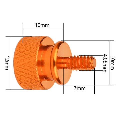 Aluminum Knurled Thumb Screws 20 Pack With Diamond Knurl Head No Tool Needed Hand Tightening M3 M4 6-32 8-32 Threads Durable Orange Bolts
