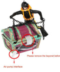 Undersea Treasure Chest Diver Action Aquarium Ornament With Live Motion Aerating Effect for Freshwater and Saltwater Tanks