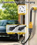 Image showing Heavy Duty Nema L6 30P To 6 20R AC Adapter Plug And Play Twist Lock Male Connector for EV charging.