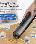 Cordless Handheld Vacuum Cleaner, Ultralight And Super Handy For One-Handed Cleanups In Car, Home, Office, 2 In 1 Suction And Blower shown