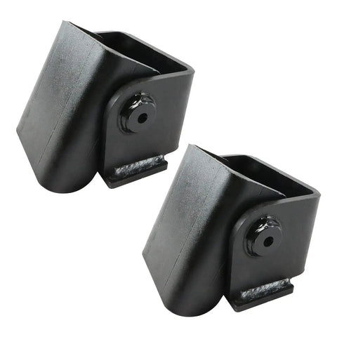 Heavy Duty Greasable Weld On Solid Steel Dump Trailer Hinges Pair with robust black finish for heavy load support.