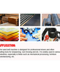 Hella Tough Variable Speed Belt Sander With 72 By 2 Inch Sandpaper Belt For Sharp Knife Blades Rust Removal And Smooth Metal Polish On Foldable Stand With Heavy 220V Motor materials and applications collage