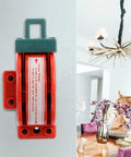 Visible Disconnect Knife Switch 32A 220V DPDT Two Pole Power Isolation next to an interior room setting with chandelier and decor