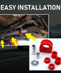Beefed-Up Rack And Pinion Bushing Set For Toyota 4Runner 1996-2002, Tacoma 1995-2004, 1995 Pickup Replaces 8.10103R Durable Polyurethane installation detail