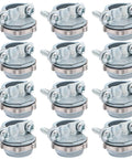 12 Pack One Half Inch Clamp Type Cable Connectors For Metallic Conduit Zinc Die Cast Silver Finish Beefy Wire Connectors