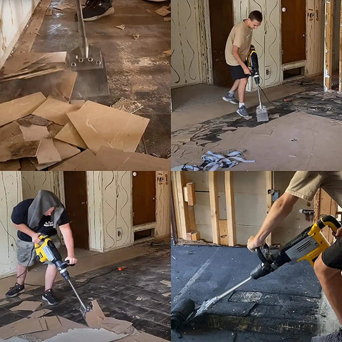 Rugged SDS Max Floor Scraper With 25 Inch Handle And 6 Inch Wide Blade For Quick Removal Of Adhesives Thinset Grout Tiles Linoleum Vinyl And Wood Flooring In Home Renovations